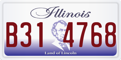 IL license plate B314768