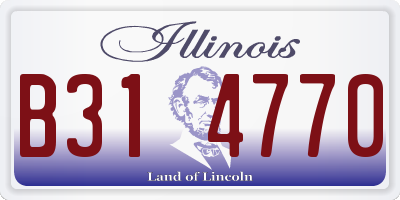 IL license plate B314770