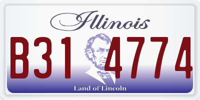 IL license plate B314774
