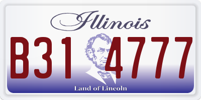 IL license plate B314777