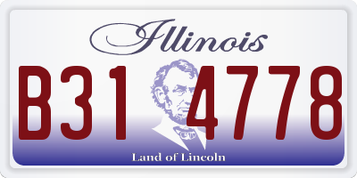 IL license plate B314778