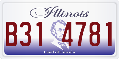 IL license plate B314781