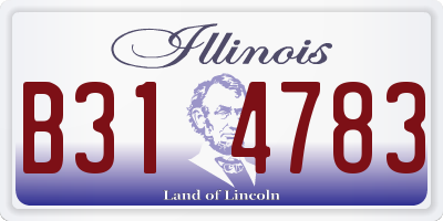 IL license plate B314783
