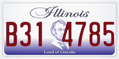 IL license plate B314785