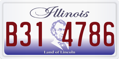 IL license plate B314786