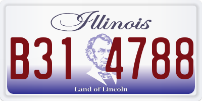 IL license plate B314788