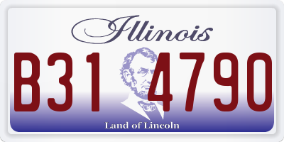 IL license plate B314790