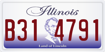 IL license plate B314791