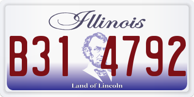 IL license plate B314792