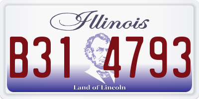 IL license plate B314793