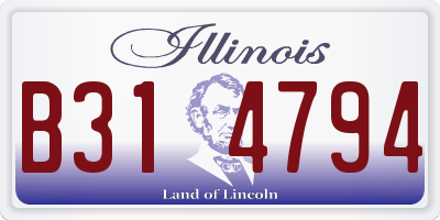 IL license plate B314794