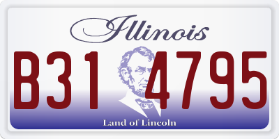 IL license plate B314795