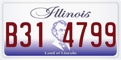 IL license plate B314799