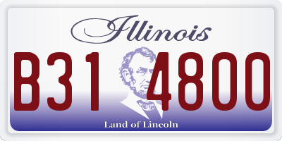 IL license plate B314800