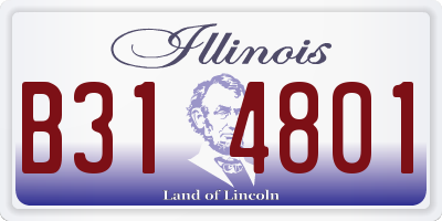 IL license plate B314801