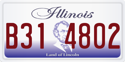 IL license plate B314802