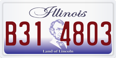 IL license plate B314803