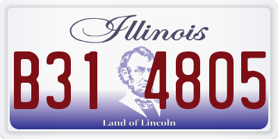 IL license plate B314805