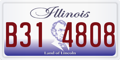 IL license plate B314808