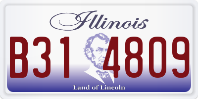 IL license plate B314809
