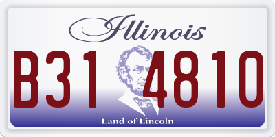 IL license plate B314810