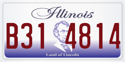 IL license plate B314814