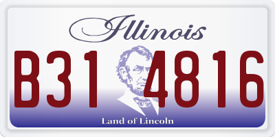 IL license plate B314816