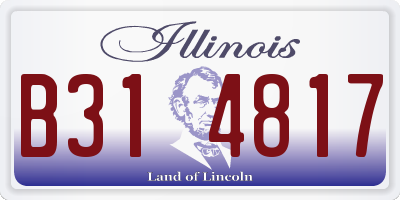 IL license plate B314817
