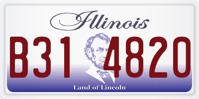 IL license plate B314820