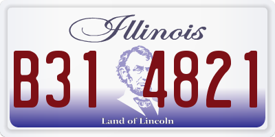 IL license plate B314821