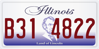 IL license plate B314822