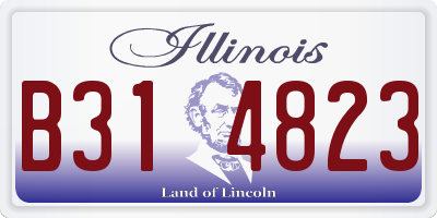 IL license plate B314823