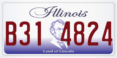 IL license plate B314824