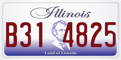 IL license plate B314825