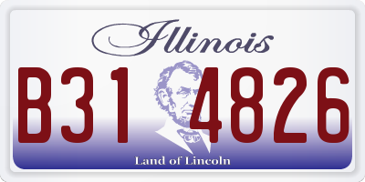 IL license plate B314826