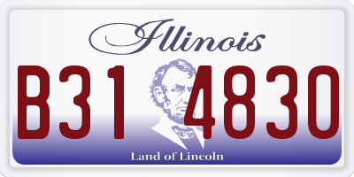 IL license plate B314830