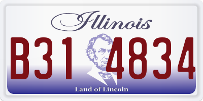 IL license plate B314834