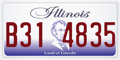 IL license plate B314835