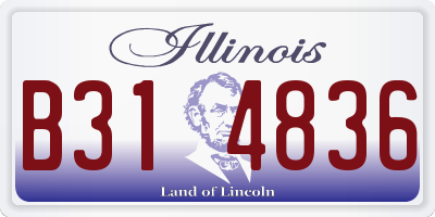 IL license plate B314836