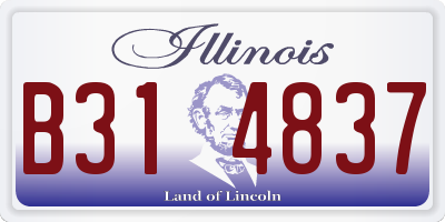 IL license plate B314837