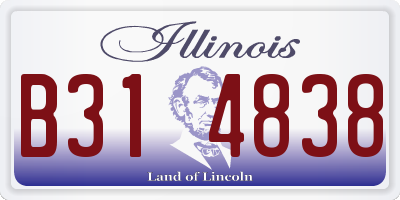 IL license plate B314838