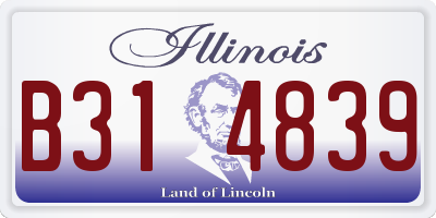 IL license plate B314839