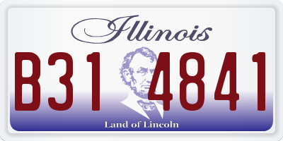 IL license plate B314841
