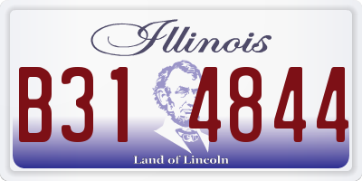 IL license plate B314844