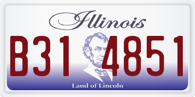 IL license plate B314851