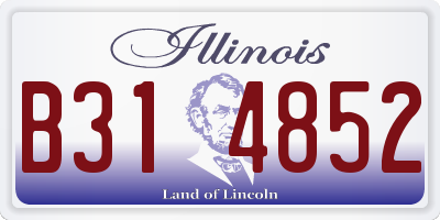 IL license plate B314852