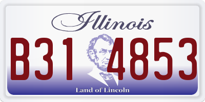 IL license plate B314853