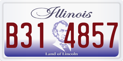 IL license plate B314857