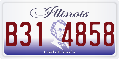 IL license plate B314858