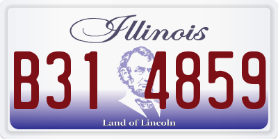 IL license plate B314859